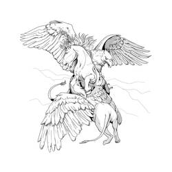 Página para colorir: Grifo (Personagens) #197322 - Páginas para Colorir Imprimíveis Gratuitamente