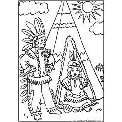 Página para colorir: Índio americano (Personagens) #149002 - Páginas para Colorir Imprimíveis Gratuitamente