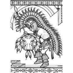 Página para colorir: Índio americano (Personagens) #149021 - Páginas para Colorir Imprimíveis Gratuitamente