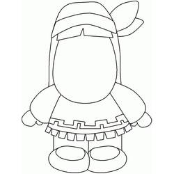 Página para colorir: Nativo Americano (Personagens) #181245 - Páginas para Colorir Imprimíveis Gratuitamente