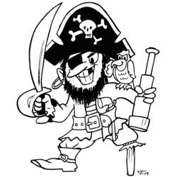 Página para colorir: Pirata (Personagens) #105073 - Páginas para Colorir Imprimíveis Gratuitamente
