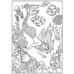 Página para colorir: sereia (Personagens) #147215 - Páginas para Colorir Imprimíveis Gratuitamente