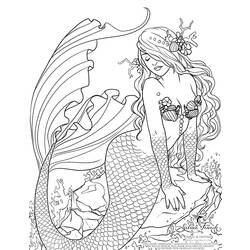 Página para colorir: sereia (Personagens) #147320 - Páginas para Colorir Imprimíveis Gratuitamente