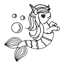 Desenho Unicórnio Sereia (Personagens) #186421 para imprimir e colorir