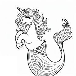 Desenho Unicórnio Sereia (Personagens) #186438 para imprimir e colorir