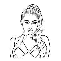 Desenhos para colorir: Ariana Grande - Páginas para Colorir Imprimíveis Gratuitamente