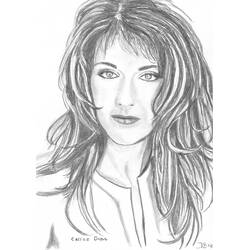 Desenhos para colorir: Celine Dion - Páginas para Colorir Imprimíveis Gratuitamente