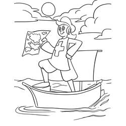 Desenhos para colorir: Cristóvão Colombo - Páginas para Colorir Imprimíveis Gratuitamente