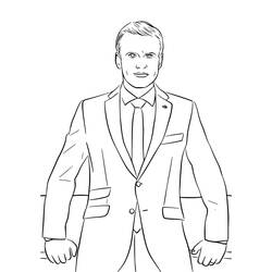 Desenhos para colorir: Emmanuel Macron - Páginas para Colorir Imprimíveis Gratuitamente