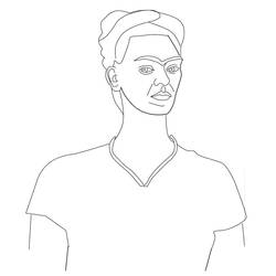 Desenhos para colorir: Frida Kahlo - Páginas para Colorir Imprimíveis Gratuitamente