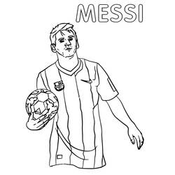 Desenhos para colorir: Lionel Messi - Páginas para Colorir Imprimíveis Gratuitamente