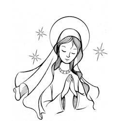 Desenhos para colorir: Nossa Senhora de Lourdes - Páginas para Colorir Imprimíveis Gratuitamente