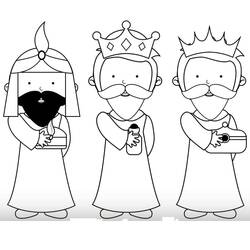 Desenhos para colorir: Os Três Reis Magos - Páginas para Colorir Imprimíveis Gratuitamente