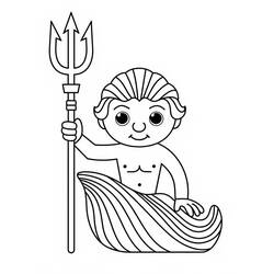 Página para colorir: Poseidon (Religião e Mitologia) #220905 - Páginas para Colorir Imprimíveis Gratuitamente