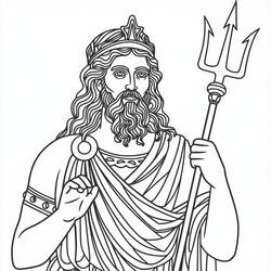 Página para colorir: Poseidon (Religião e Mitologia) #220907 - Páginas para Colorir Imprimíveis Gratuitamente