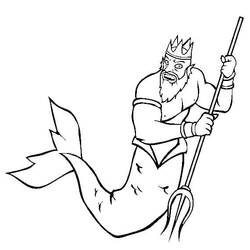 Página para colorir: Poseidon (Religião e Mitologia) #220927 - Páginas para Colorir Imprimíveis Gratuitamente