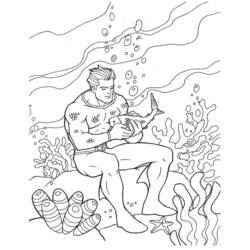 Página para colorir: Aquaman (Super heroi) #85008 - Páginas para Colorir Imprimíveis Gratuitamente
