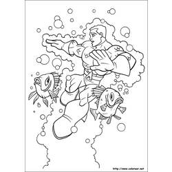 Página para colorir: Aquaman (Super heroi) #85092 - Páginas para Colorir Imprimíveis Gratuitamente