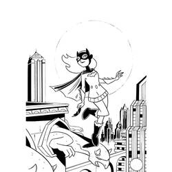 Página para colorir: batgirl (Super heroi) #77971 - Páginas para Colorir Imprimíveis Gratuitamente