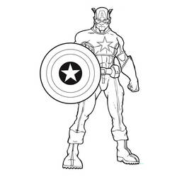 Página para colorir: Capitão América (Super heroi) #76567 - Páginas para Colorir Imprimíveis Gratuitamente