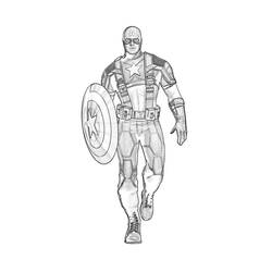 Página para colorir: Capitão América (Super heroi) #76574 - Páginas para Colorir Imprimíveis Gratuitamente
