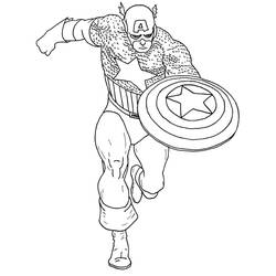Página para colorir: Capitão América (Super heroi) #76575 - Páginas para Colorir Imprimíveis Gratuitamente