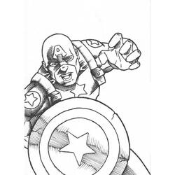 Página para colorir: Capitão América (Super heroi) #76579 - Páginas para Colorir Imprimíveis Gratuitamente