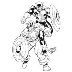 Página para colorir: Capitão América (Super heroi) #76581 - Páginas para Colorir Imprimíveis Gratuitamente