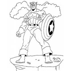 Página para colorir: Capitão América (Super heroi) #76585 - Páginas para Colorir Imprimíveis Gratuitamente