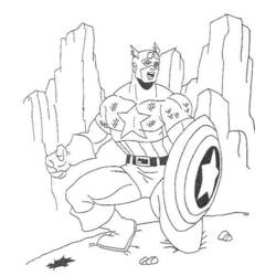 Página para colorir: Capitão América (Super heroi) #76586 - Páginas para Colorir Imprimíveis Gratuitamente