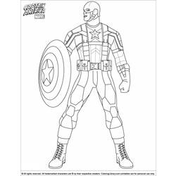 Página para colorir: Capitão América (Super heroi) #76590 - Páginas para Colorir Imprimíveis Gratuitamente