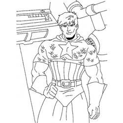 Página para colorir: Capitão América (Super heroi) #76592 - Páginas para Colorir Imprimíveis Gratuitamente