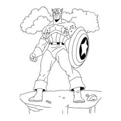 Página para colorir: Capitão América (Super heroi) #76595 - Páginas para Colorir Imprimíveis Gratuitamente