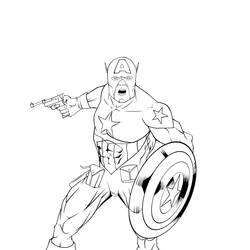 Página para colorir: Capitão América (Super heroi) #76602 - Páginas para Colorir Imprimíveis Gratuitamente