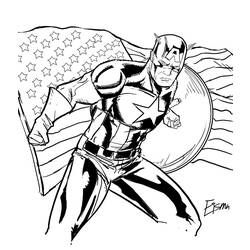 Página para colorir: Capitão América (Super heroi) #76606 - Páginas para Colorir Imprimíveis Gratuitamente
