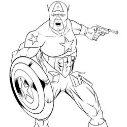 Página para colorir: Capitão América (Super heroi) #76609 - Páginas para Colorir Imprimíveis Gratuitamente