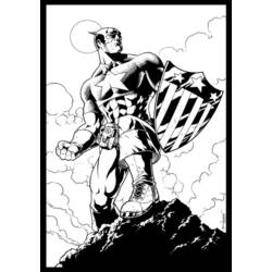 Página para colorir: Capitão América (Super heroi) #76637 - Páginas para Colorir Imprimíveis Gratuitamente
