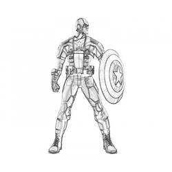 Página para colorir: Capitão América (Super heroi) #76640 - Páginas para Colorir Imprimíveis Gratuitamente