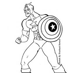 Página para colorir: Capitão América (Super heroi) #76642 - Páginas para Colorir Imprimíveis Gratuitamente