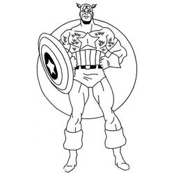 Página para colorir: Capitão América (Super heroi) #76645 - Páginas para Colorir Imprimíveis Gratuitamente