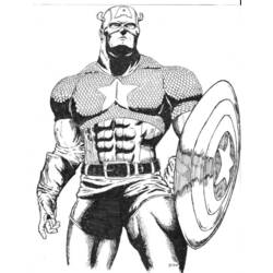 Página para colorir: Capitão América (Super heroi) #76652 - Páginas para Colorir Imprimíveis Gratuitamente