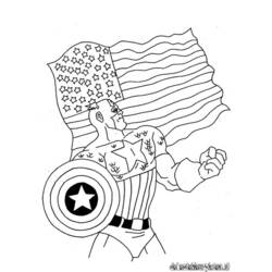 Página para colorir: Capitão América (Super heroi) #76660 - Páginas para Colorir Imprimíveis Gratuitamente