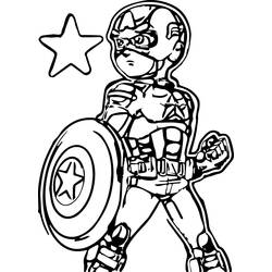 Página para colorir: Capitão América (Super heroi) #76690 - Páginas para Colorir Imprimíveis Gratuitamente