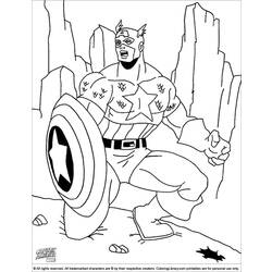 Página para colorir: Capitão América (Super heroi) #76706 - Páginas para Colorir Imprimíveis Gratuitamente