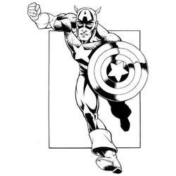 Página para colorir: Capitão América (Super heroi) #76709 - Páginas para Colorir Imprimíveis Gratuitamente
