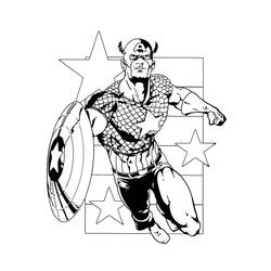 Página para colorir: Capitão América (Super heroi) #76720 - Páginas para Colorir Imprimíveis Gratuitamente
