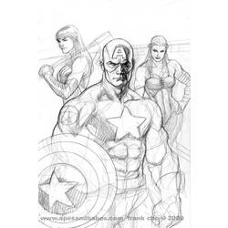 Página para colorir: Capitão América (Super heroi) #76721 - Páginas para Colorir Imprimíveis Gratuitamente