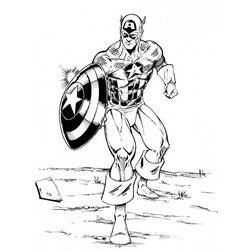Página para colorir: Capitão América (Super heroi) #76725 - Páginas para Colorir Imprimíveis Gratuitamente