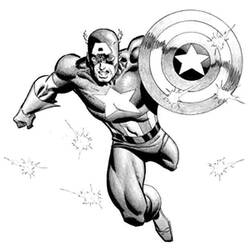 Página para colorir: Capitão América (Super heroi) #76731 - Páginas para Colorir Imprimíveis Gratuitamente