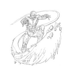 Página para colorir: homem de gelo (Super heroi) #83531 - Páginas para Colorir Imprimíveis Gratuitamente